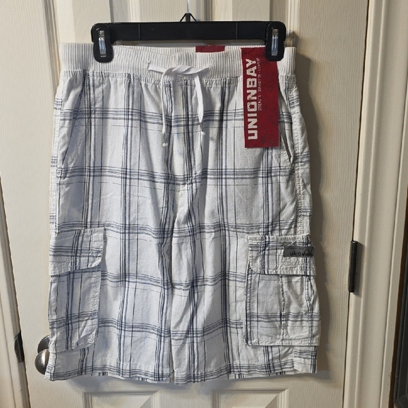 UNIONBAY Other - UNIONBAY Boys Gray Plaid Cargo Shorts